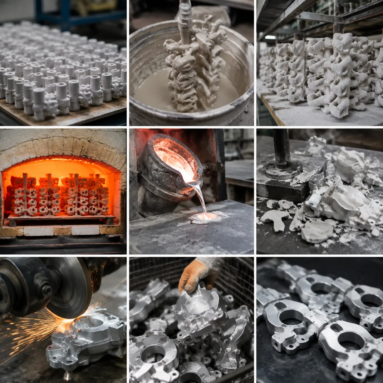 Aluminium investment casting process steps