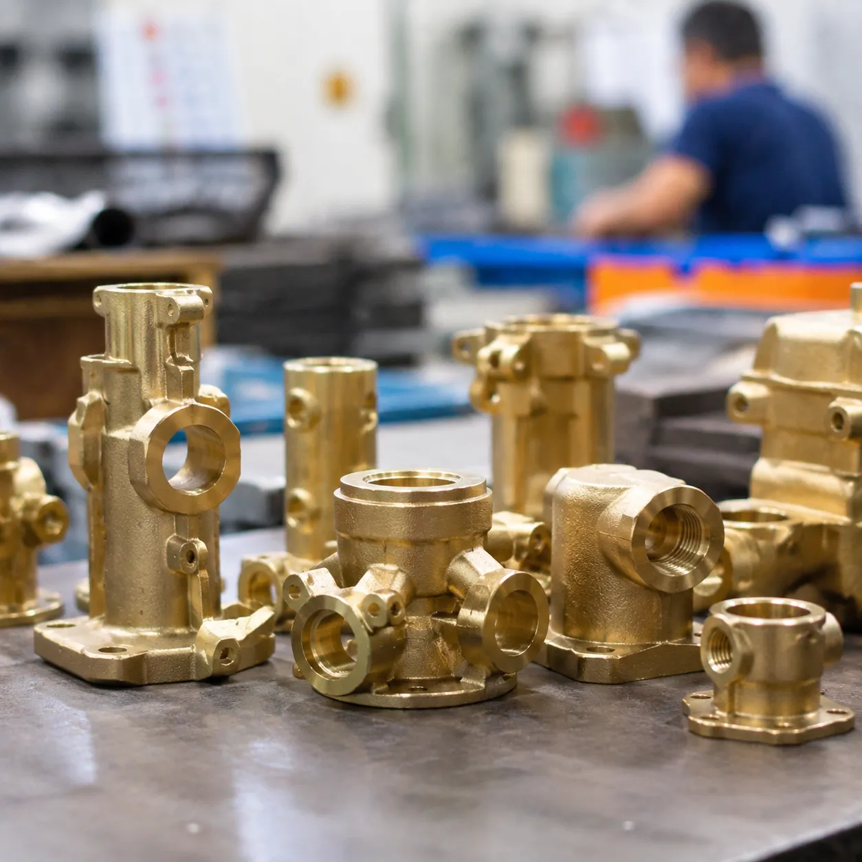 Intricate lost wax brass casting components